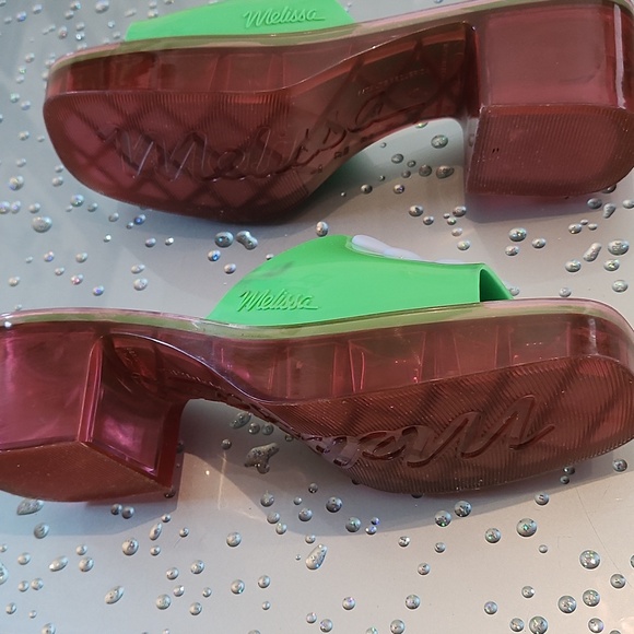 Melissa Lazy Oaf Green and Blue Floral Mules - Picture 4 of 4